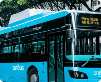 Foto de ônibus azul